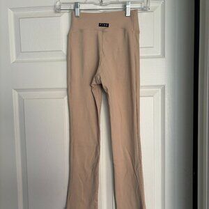 Five Dancewear adult XXS leggings tan, bell bottom